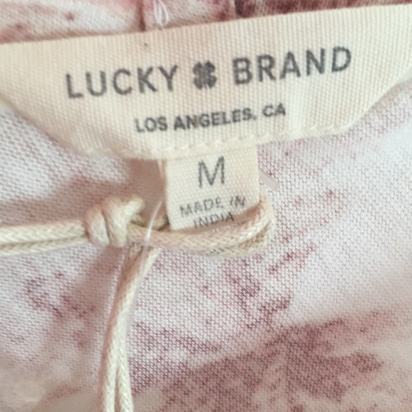 Lucky Brand NWT Criss-Cross Back Peplum Tee, M - Picture 5 of 6